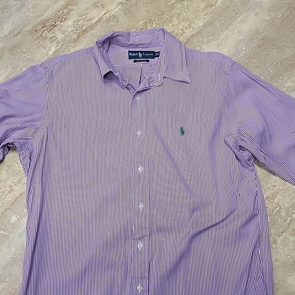 RALPH LAUREN CUSTOM FIT BUTTON DOWN SIZE 16 1/2 32-33 - Picture 2 of 6